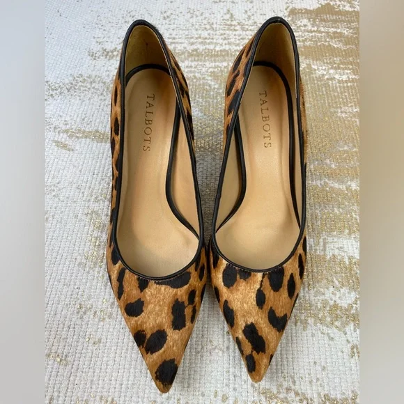 TALBOTS Leopard Print Calf Hair Heels | Size 7.5 AA - Picture 5 of 12